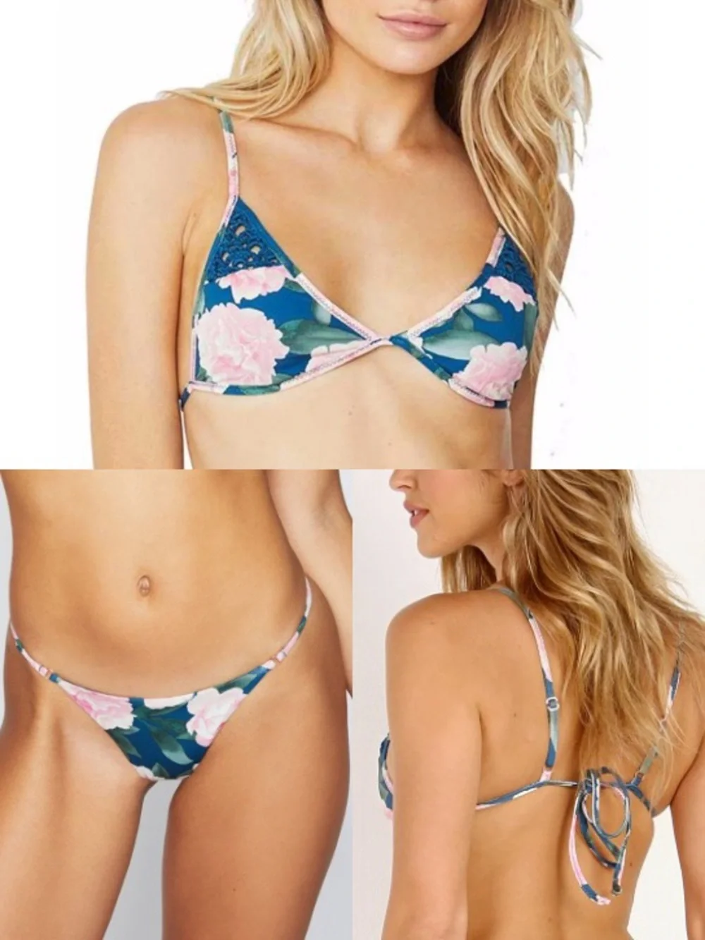 Frankie’s Bikinis Pink Peony SET